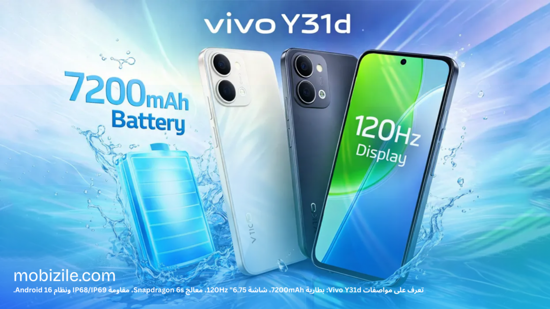 Vivo Y31d مواصفات 2026 | بطارية 7200mAh وأداء مستقر